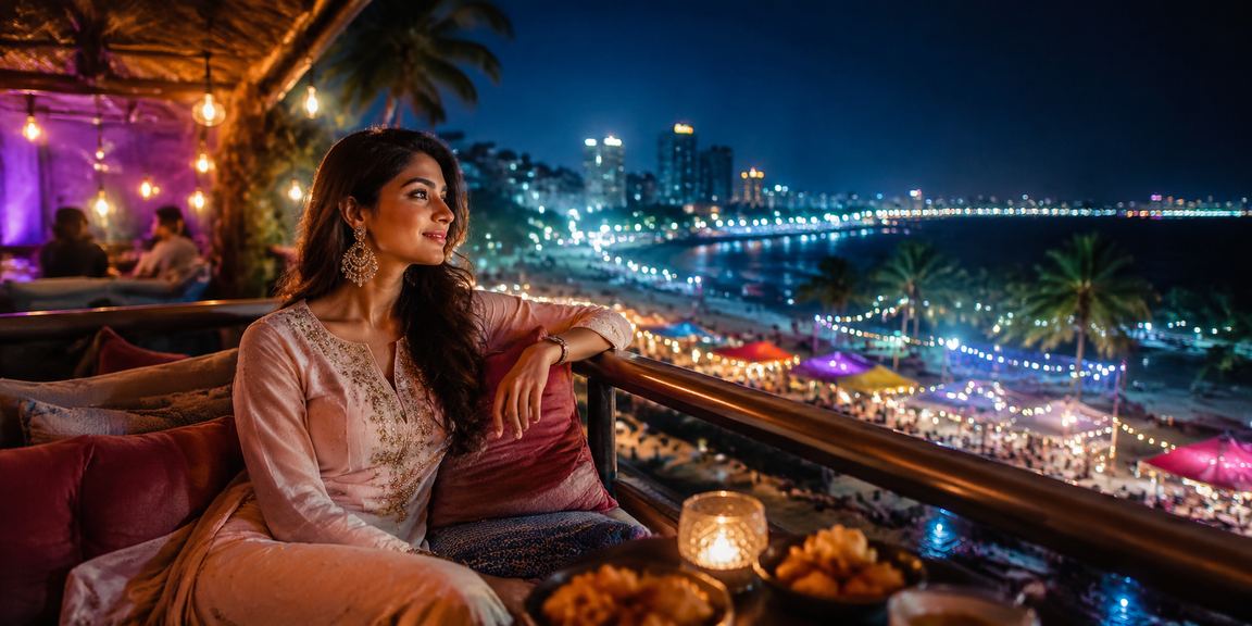 Goa Deposit Scene with Indian Traditional Kurti and Casino Theme