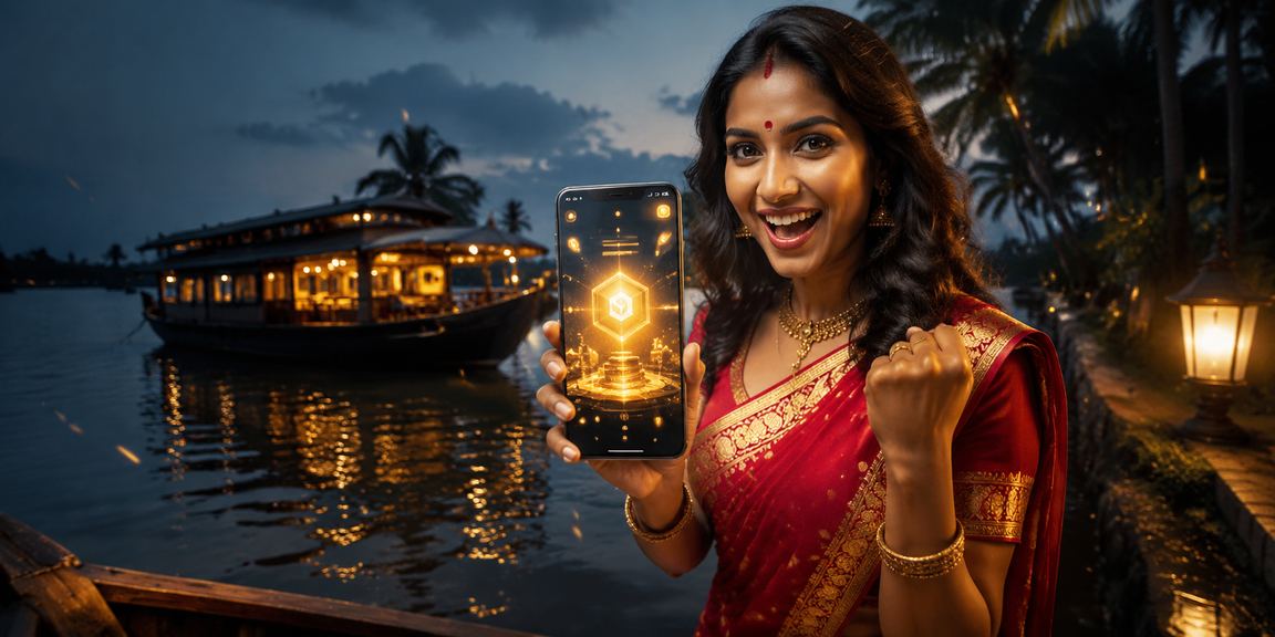 Kerala Backwaters Sports Betting with Saree